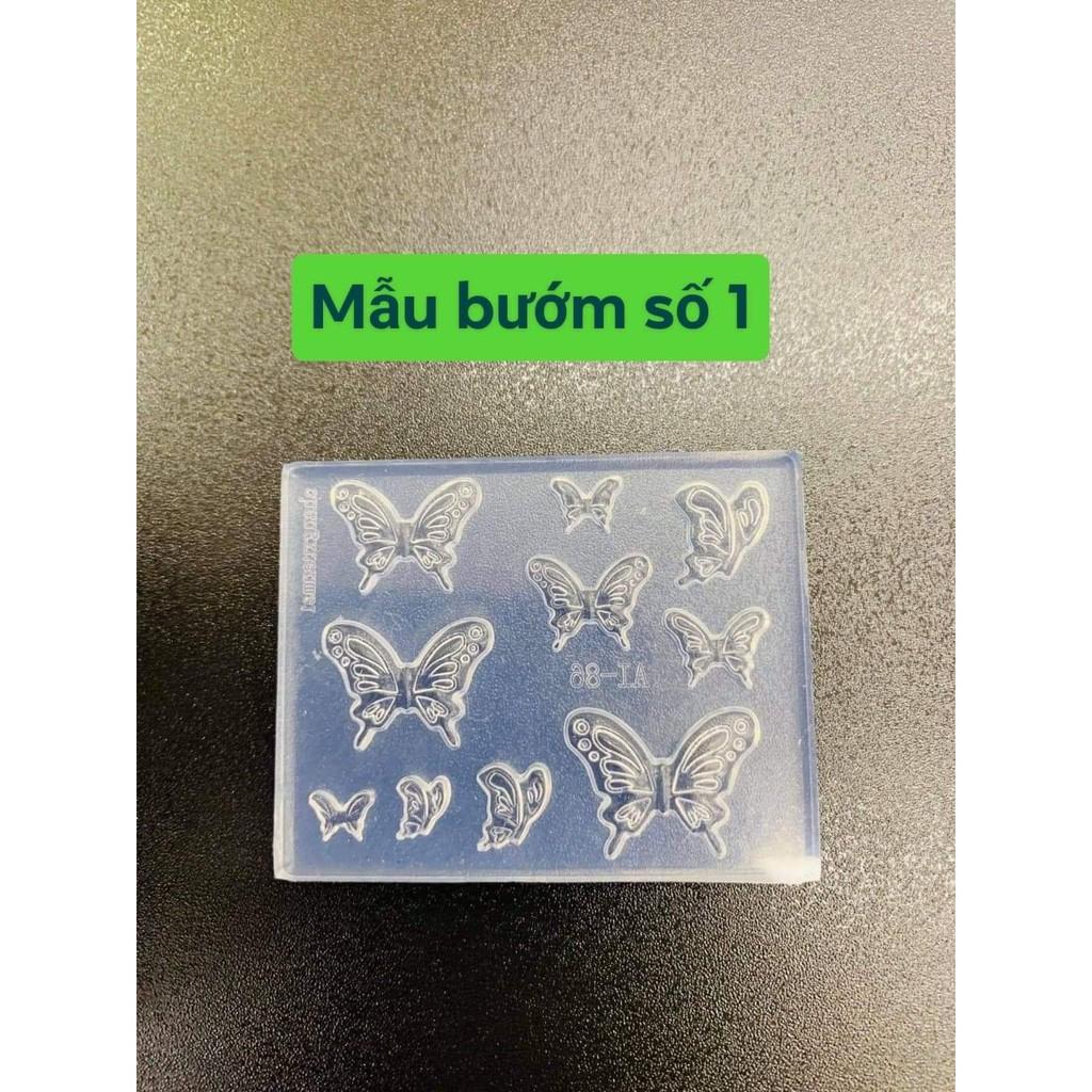 Khuôn nail Bướm, Nơ, Tim, Gấu silicon.