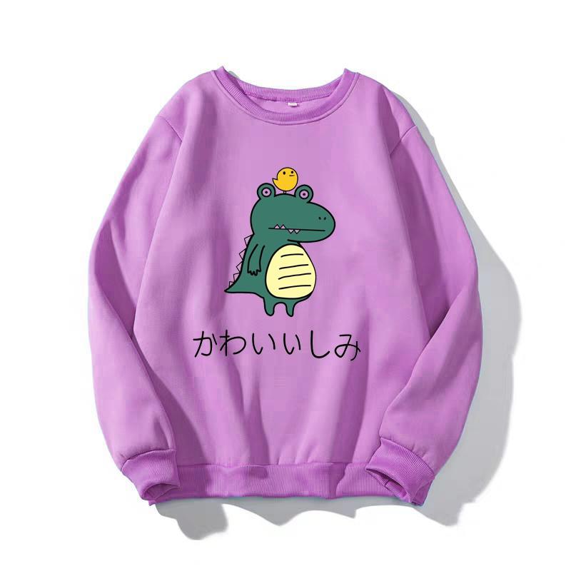 ÁO SWEATER NỮ IN KHỦNG LONG CHỮ NHẬT