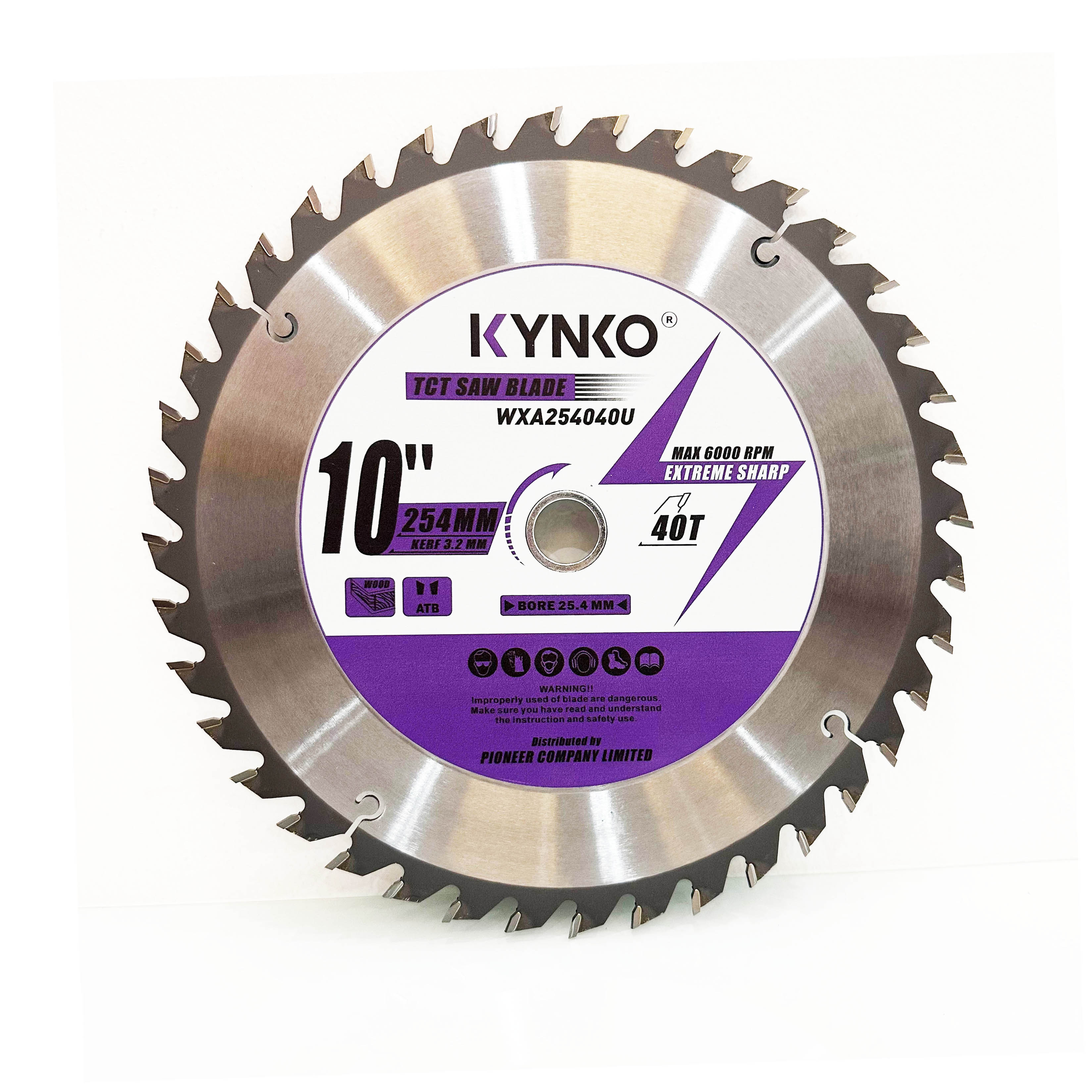 LƯỠI CƯA GỖ TCT 40 RĂNG đường kính phi Ø 254mm KYNKO WXZ254040U