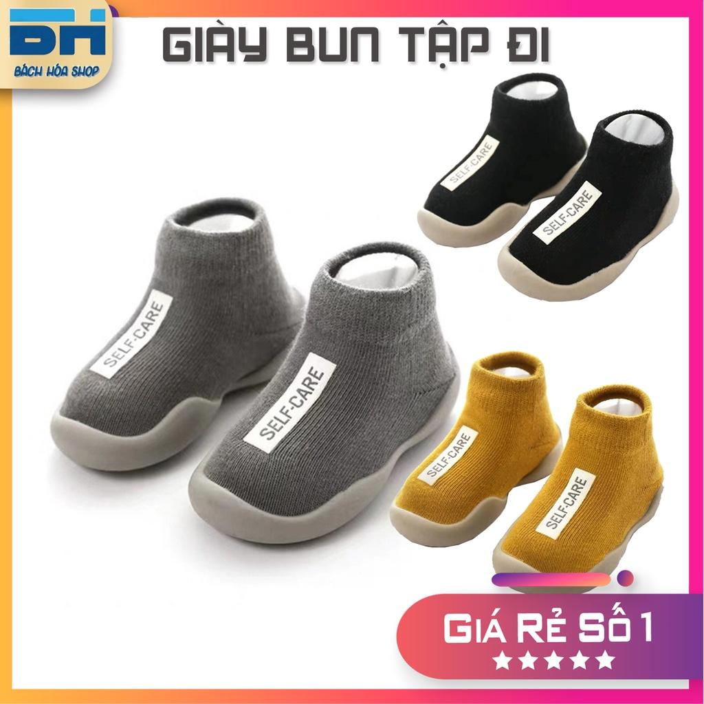 Giày Bún Cao Cổ cho bé tập đi, đế cao su mềm,co dãn, chống trơn, chống vấp nhiều màu đáng yêu