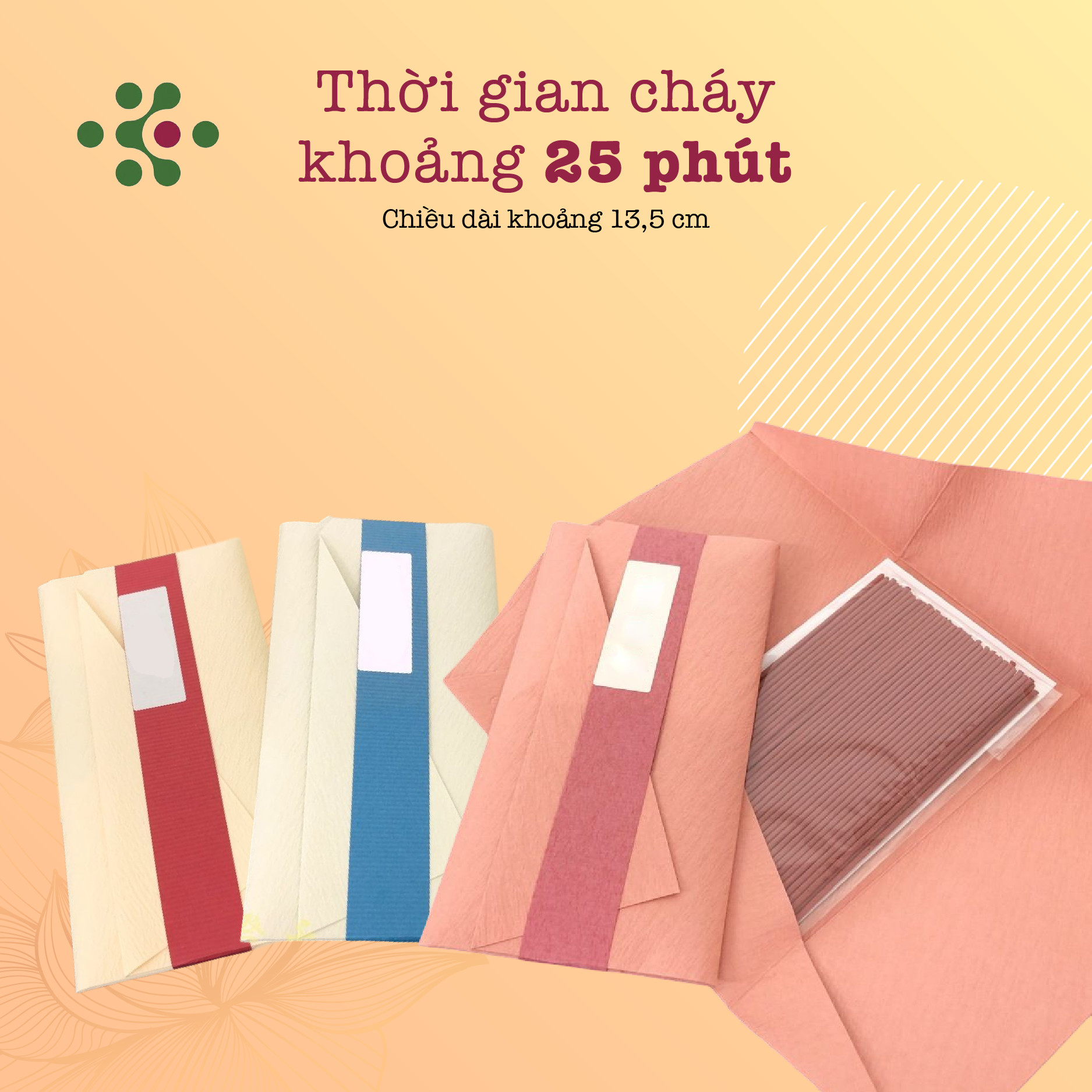 Hộp quà Karin Monogatari Giftset 5021 – 6 gói 3 mùi hương từ thương hiệu nhang thơm cao cấp Kunjudo Nhật Bản