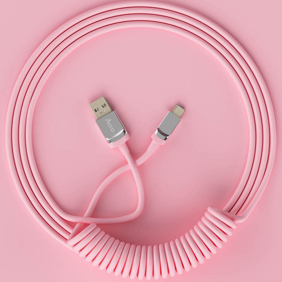 Dây Cáp Xoắn cho Bàn Phím Cơ AKKO Coiled Cable - Hàng Chính Hãng