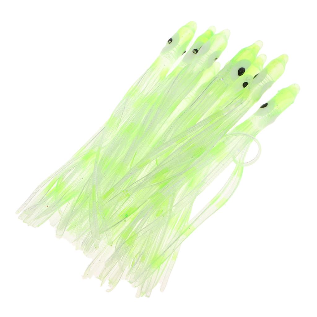 10pcs Fishing Lures Squid Octopus Skirts Lures Soft Baits Crankbaits
