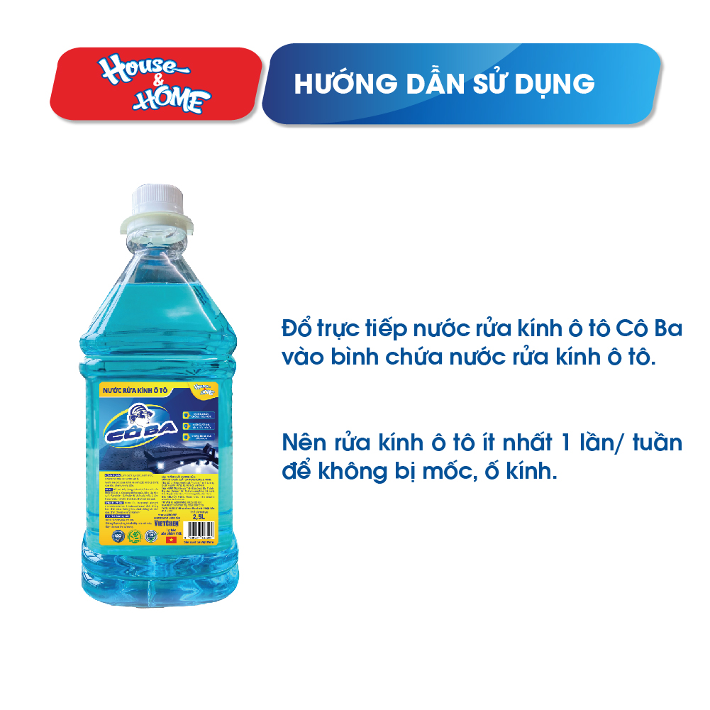 Nước rửa kính ô tô CôBa chai 2,5L