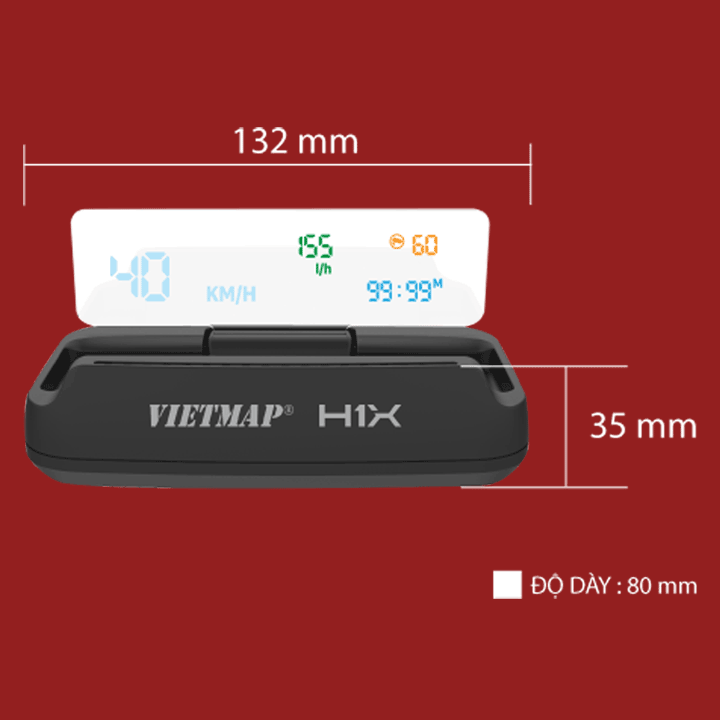 Màn hình hiển thị thông tin Vietmap HUD H1X - Hàng chính hãng