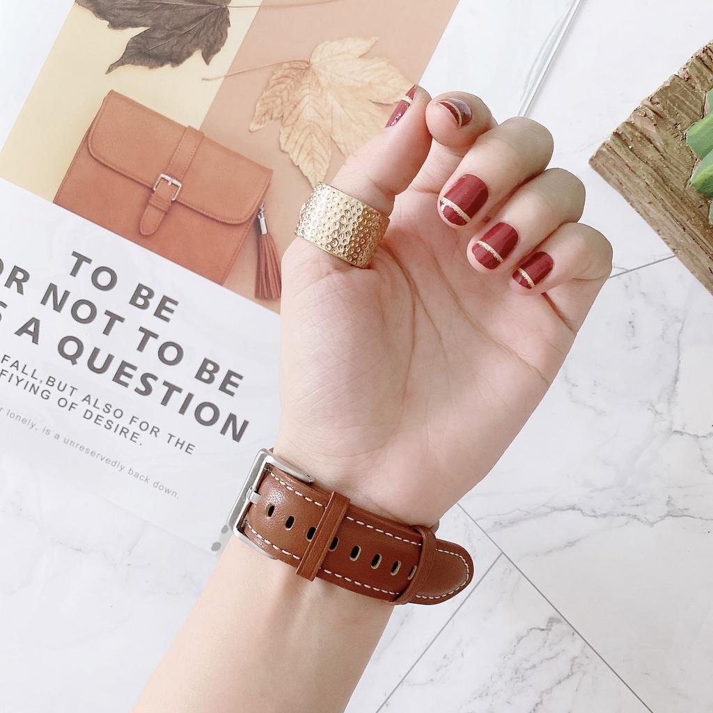 Dây đeo bằng da thật thời trang cho đồng hồ thông minh Fitbit Versa Lite Versa 2 Versa SE