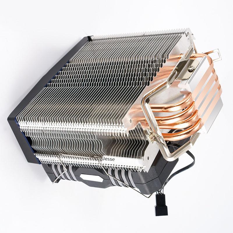 Tuổi thọ pin thuận lợi nhất cỗ xe máy tính để bàn CPU quạt làm mát im lặng 4 ống dẫn nhiệt máy tính đa nền tảng tản nhiệt dạ quang tháp 12CM