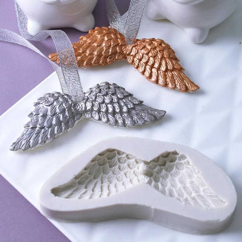 Angel Wings Silicone Mold Baking Accessories 3D DIY Sugar Craft Chocolate Cutter Mould Fondant Bakeware Cake Decorating Tool