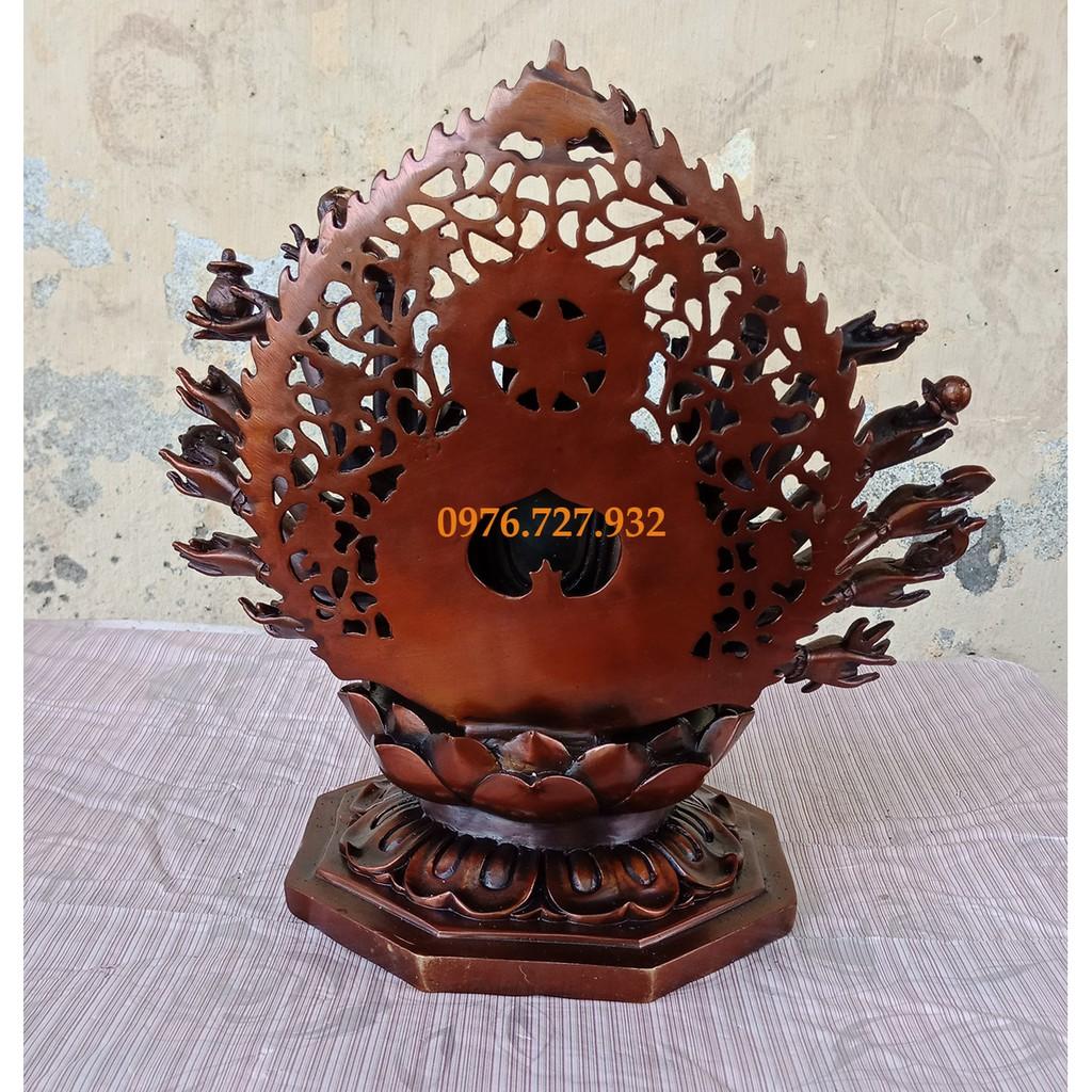 Tượng phật chuẩn đề cao 25cm, bán tượng phật bằng đồng, giá bán tượng chuẩn đề