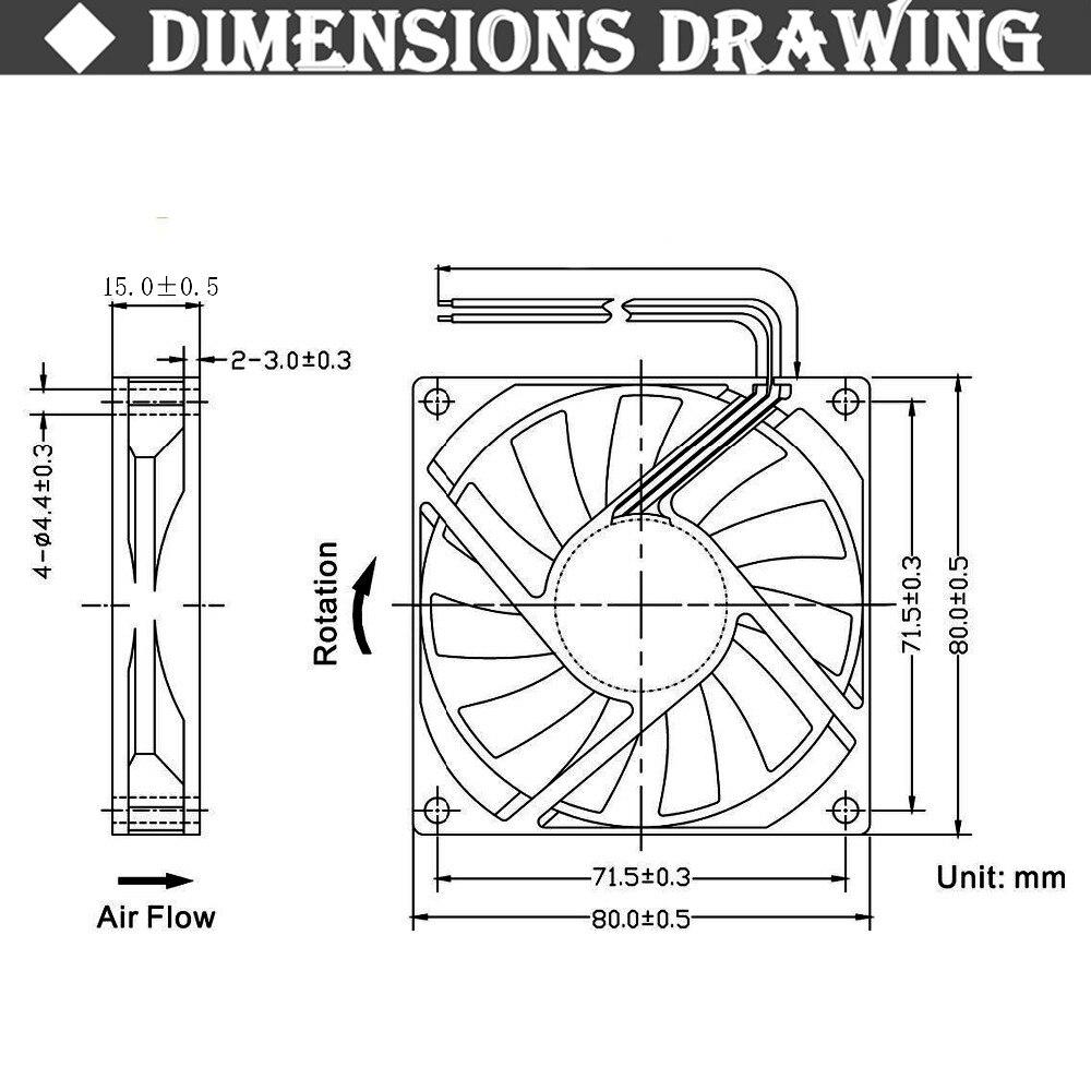 1Pcs Gdstime DC 24V 80mm 80x80x10mm Dual Ball Computer Case Axial Brushless Cooling Fan 8cm 80mmx10mm PC CPU Radiator Cooler Fan