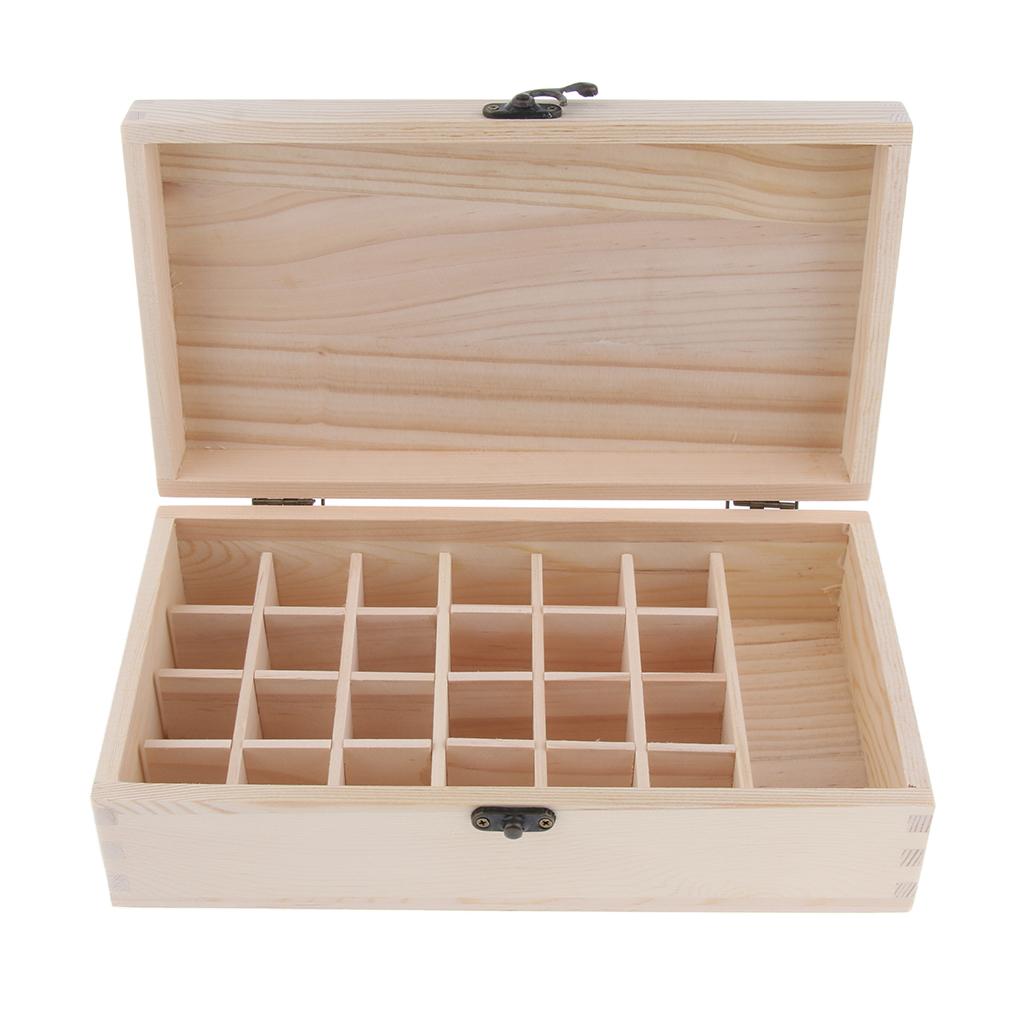 25 Slots Essential Oil Wooden Box Storage Case Organizer Protector Container