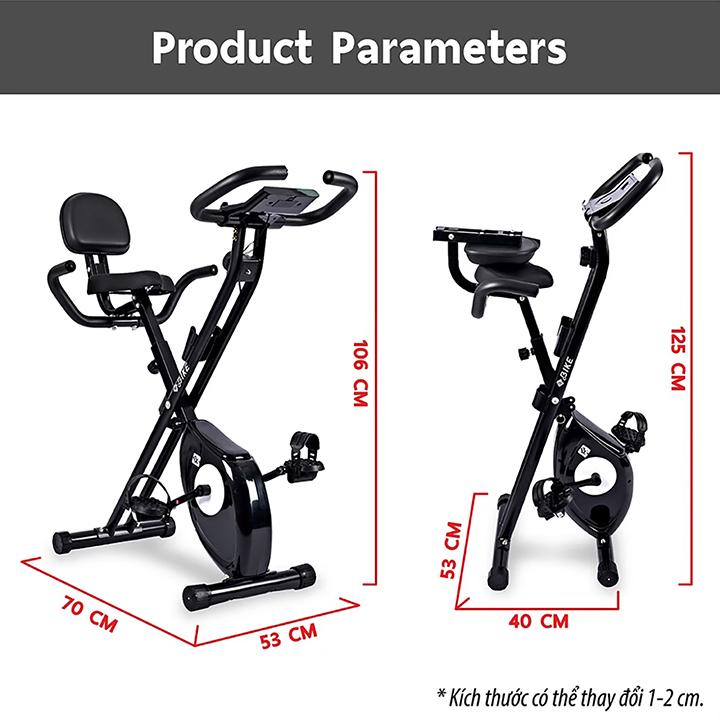 Xe Đạp Tập Thể Dục Đa Năng Tại Nhà,máy tập gym tại nhà sử dụng Kháng lực từ tính, kèm cảm ứng nhịp tim