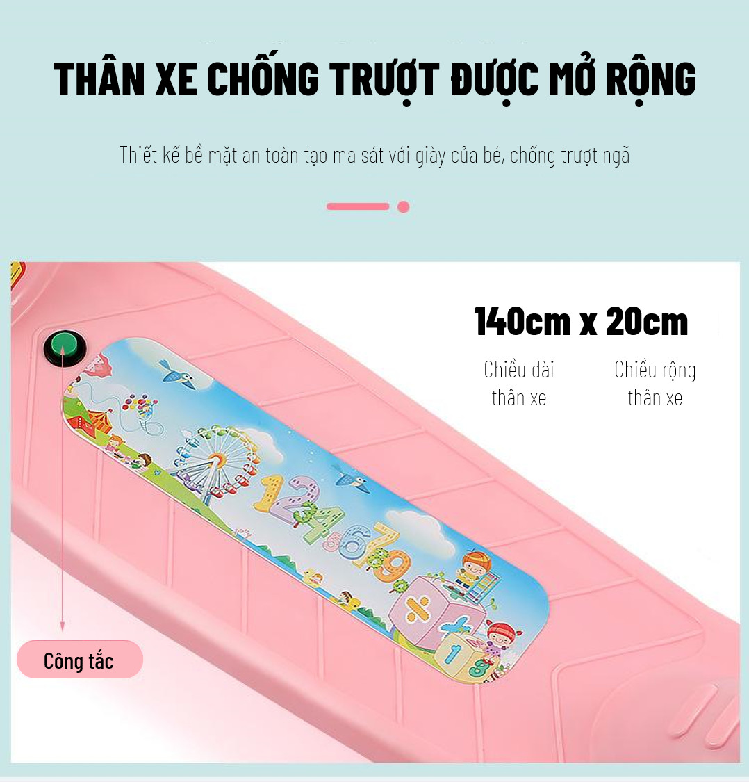 Xe Trượt Scooter Cho Bé - Có Đèn Led Phát Sáng - Phát Nhạc - Dành Cho Trẻ Em Từ 3 - 15 Tuổi, chất liệu nhựa PP thân thiện môi trường, gọn nhẹ, dễ dang mang theo