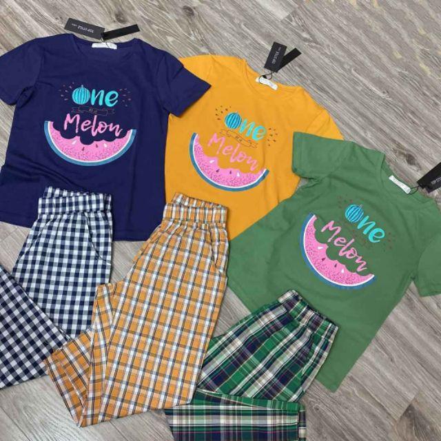 Bộ cotton áo phông quần ngố Topstyle