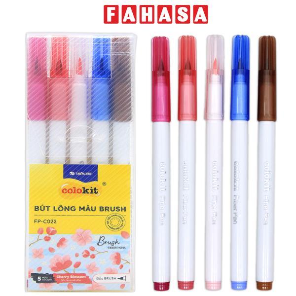 Vỉ 5 Bút Lông Màu Đầu Brush - Cherryblossom - Colokit FP-C022