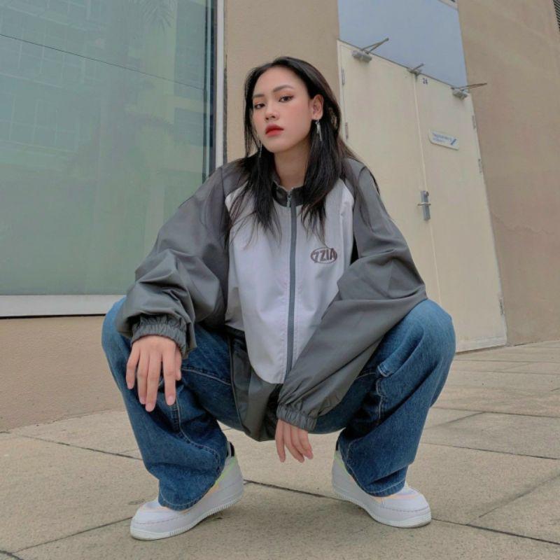 Áo Khoác Dù 7ZIA Ulzzang Nam Nữ Unisex Form Rộng Bomber Jacket