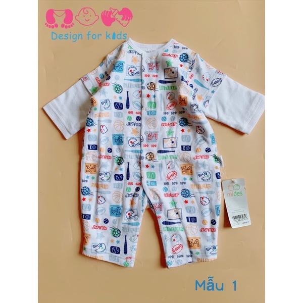 Bodysuit / Sleepsuit MIDES xuất Pháp vải cotton dày dặn cho bé
