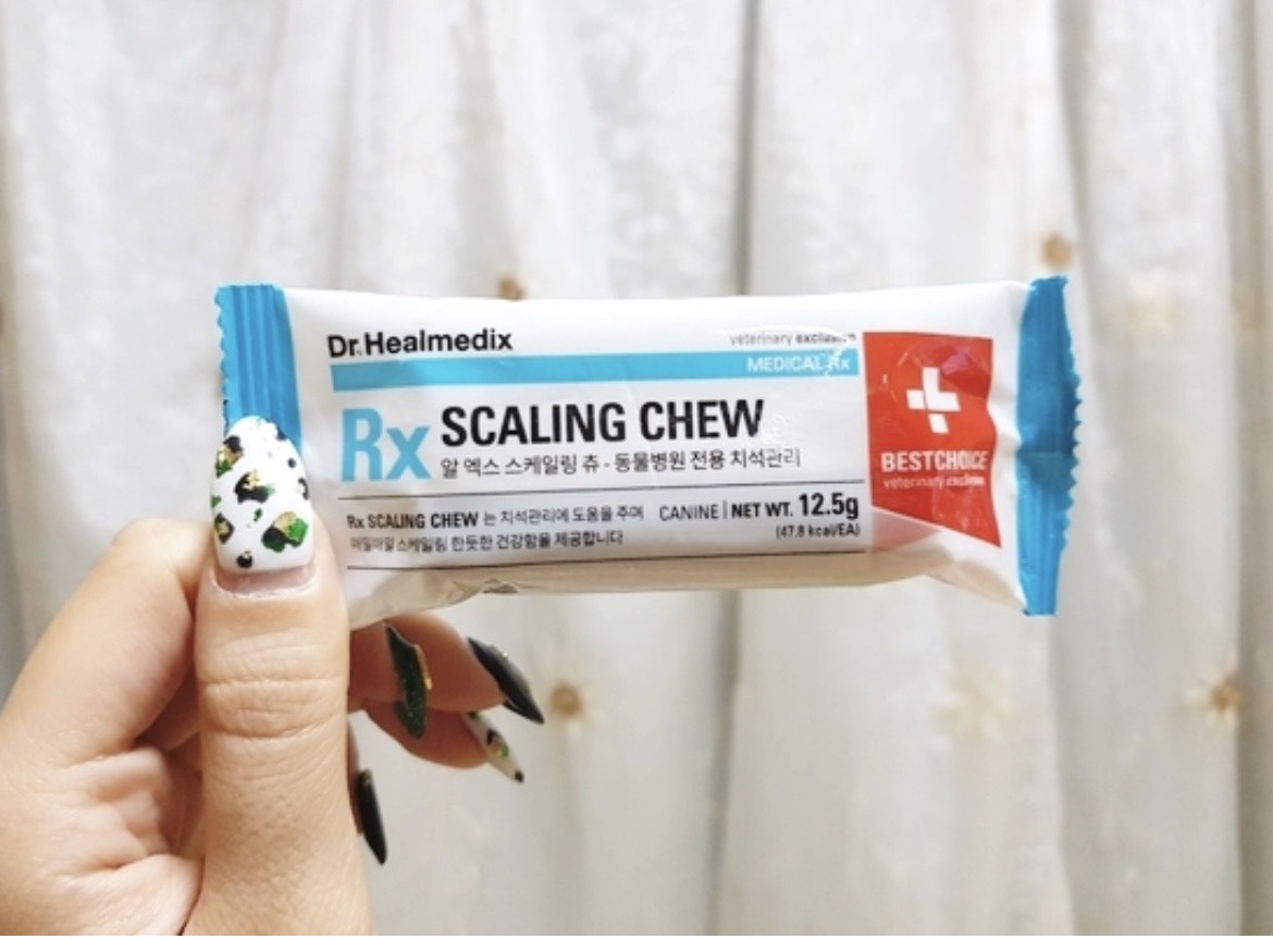 Bánh gặm tốt cho răng Dr.Healmedix Rx Scaling Chew (12,5g x 12 gói ) - thanh nhai phòng bệnh răng miệng,loại bỏ mảng bám