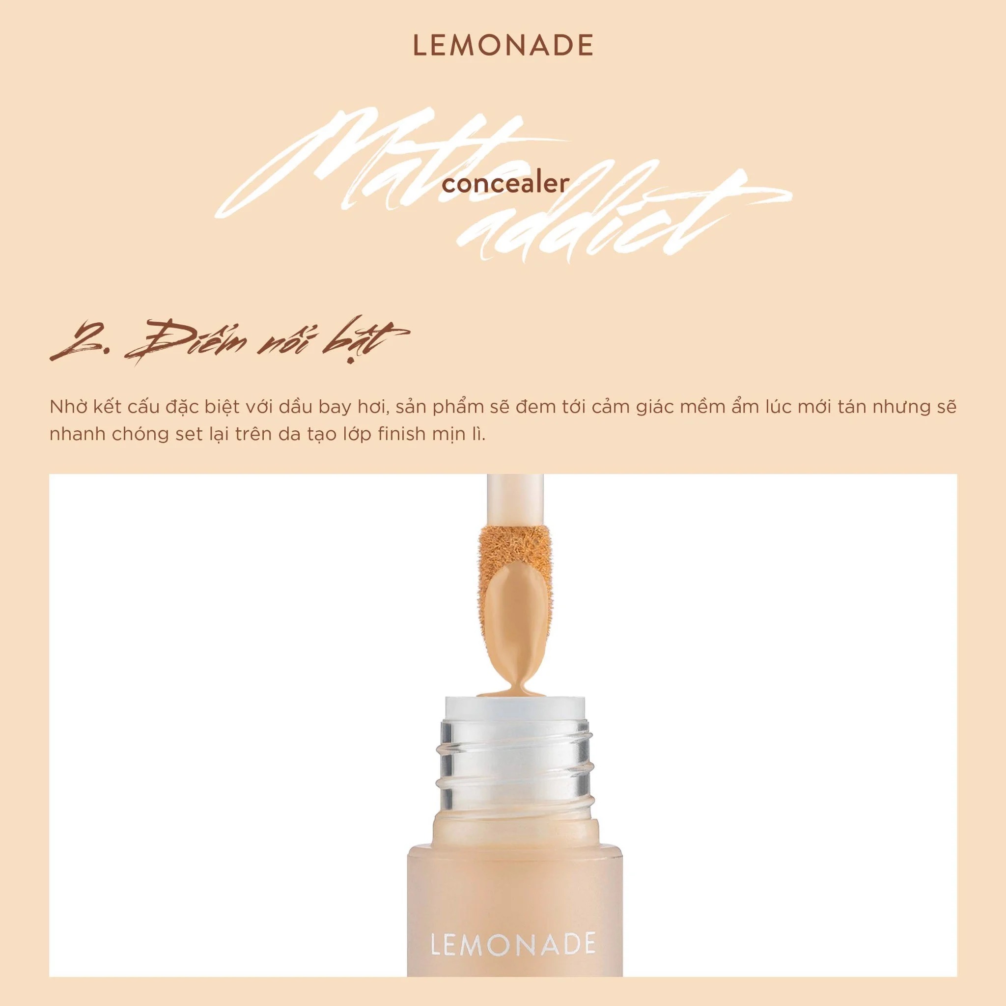 Che Khuyết Điểm Lemonade Matte Addict Concealer 3g