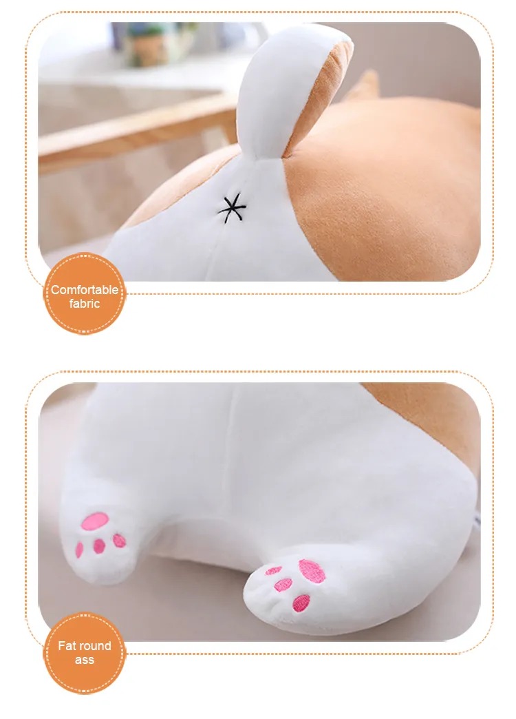 Thú nhồi bông chó corgi tròn dễ thương - Size 35cm - Quà tặng gấu bông chó shiba inu - Gối ôm mềm mịn cho bé