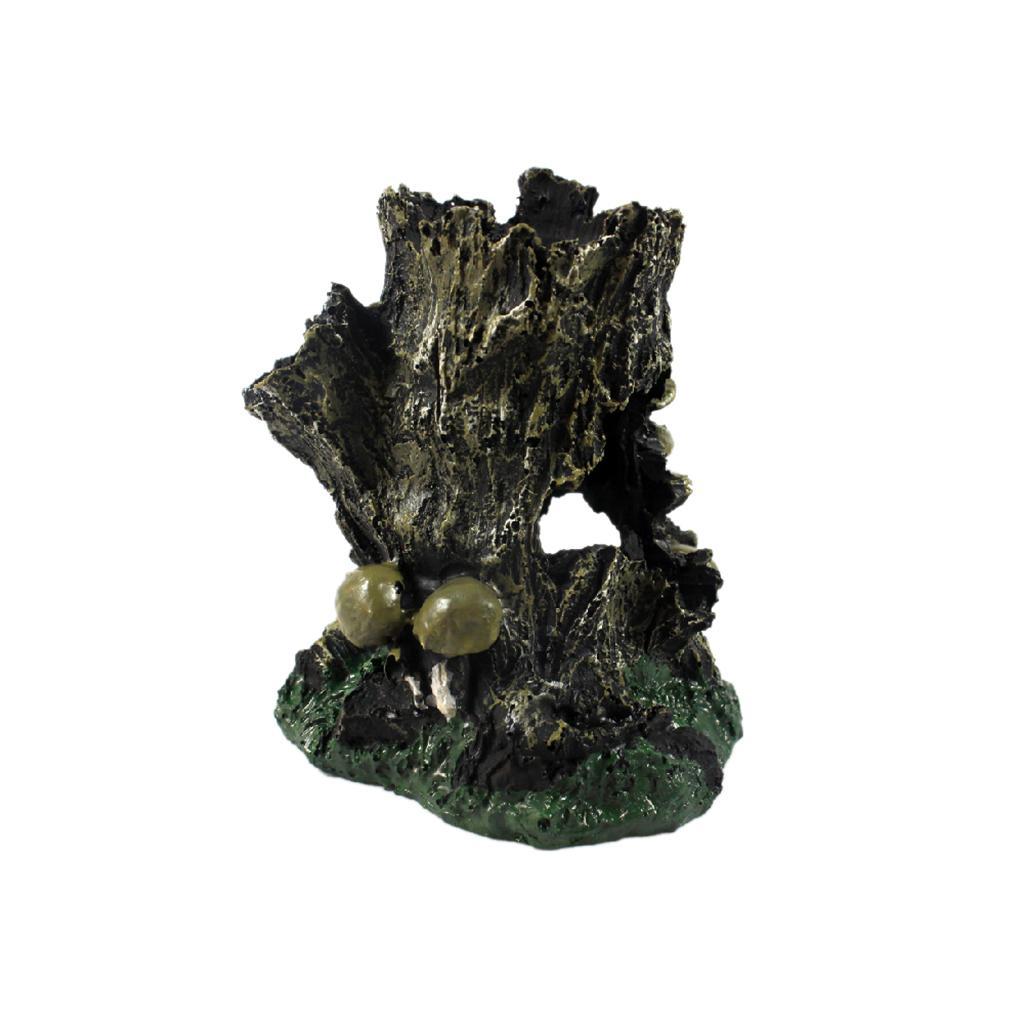 Reptile Terrarium Vivarium Hide Cave Turtle Frog Floating Platform Mountian