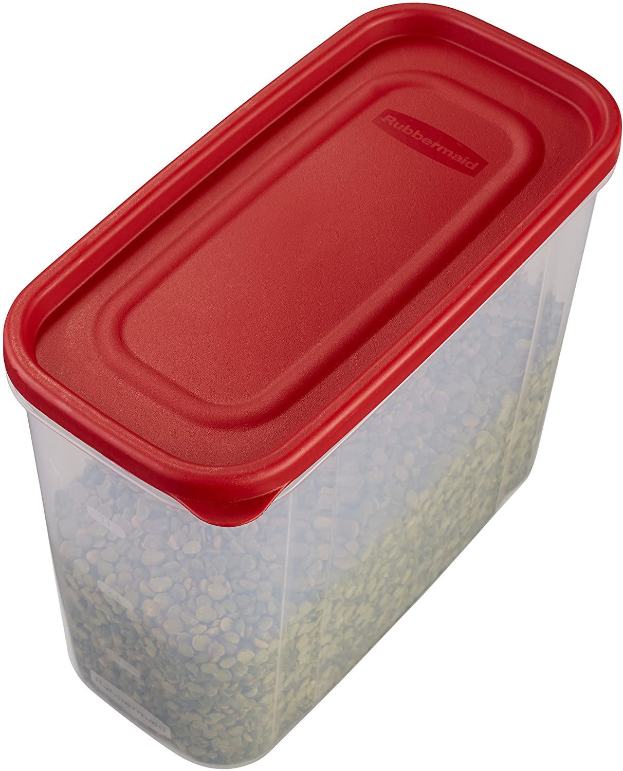 Hộp đựng đồ khô nguyên sinh nhựa nắp đỏ Rubbermaid USA size 3.8L