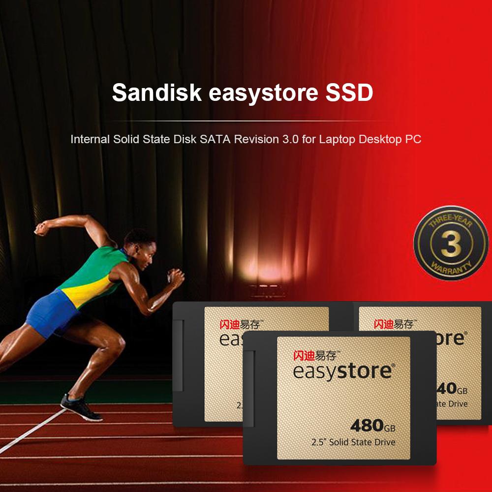 Ổ cứng SATA Revision 3.0 2,5 inch 120GB cho Máy tính để bàn Sandisk easystore SSD