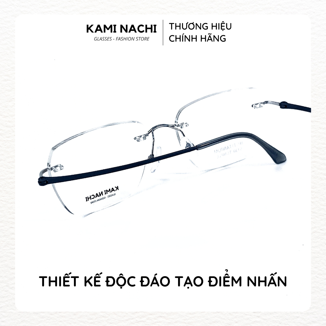Gọng kính The Business Man phiên bản Airy chất liệu Titanium mạ Ion KAMI NACHI mã S130