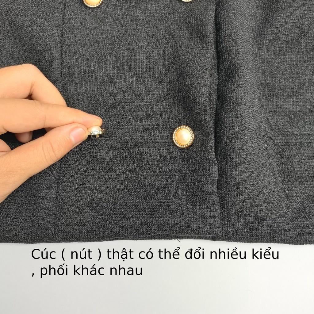 Áo croptop dạ 4 nút cao cấp( ảnh trải sàn chụp thật) - AO10