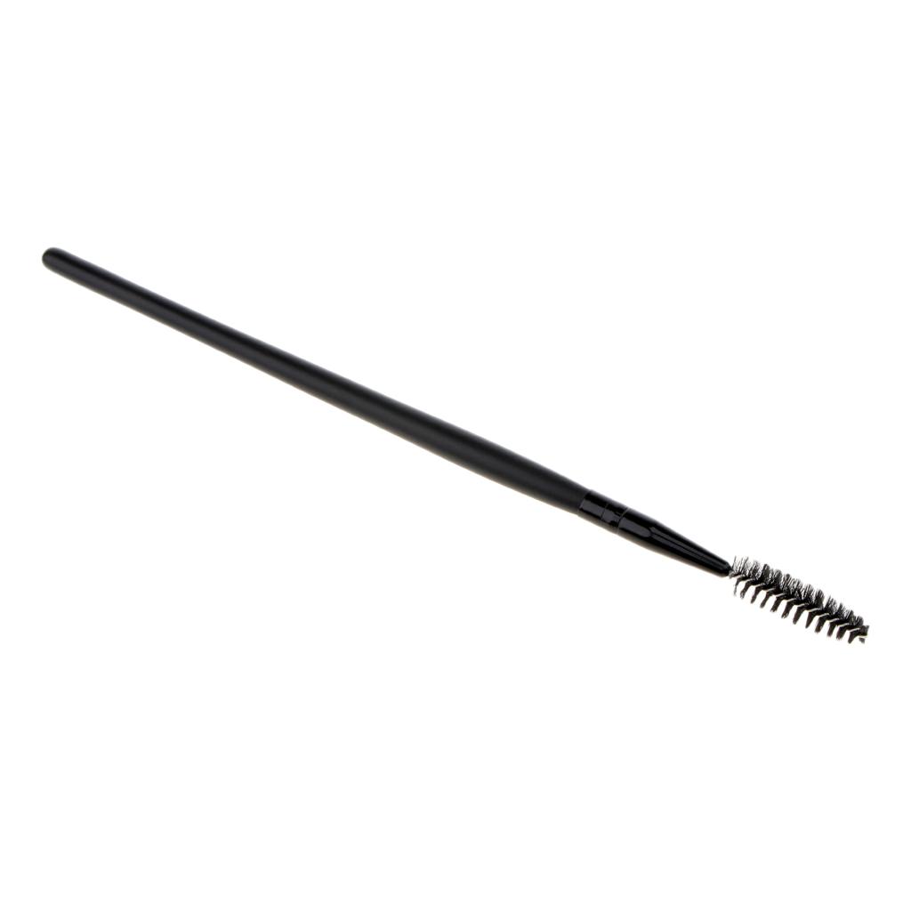 Nylon Mascara Wands Wood Handle Makeup Eyelash Extension Brush