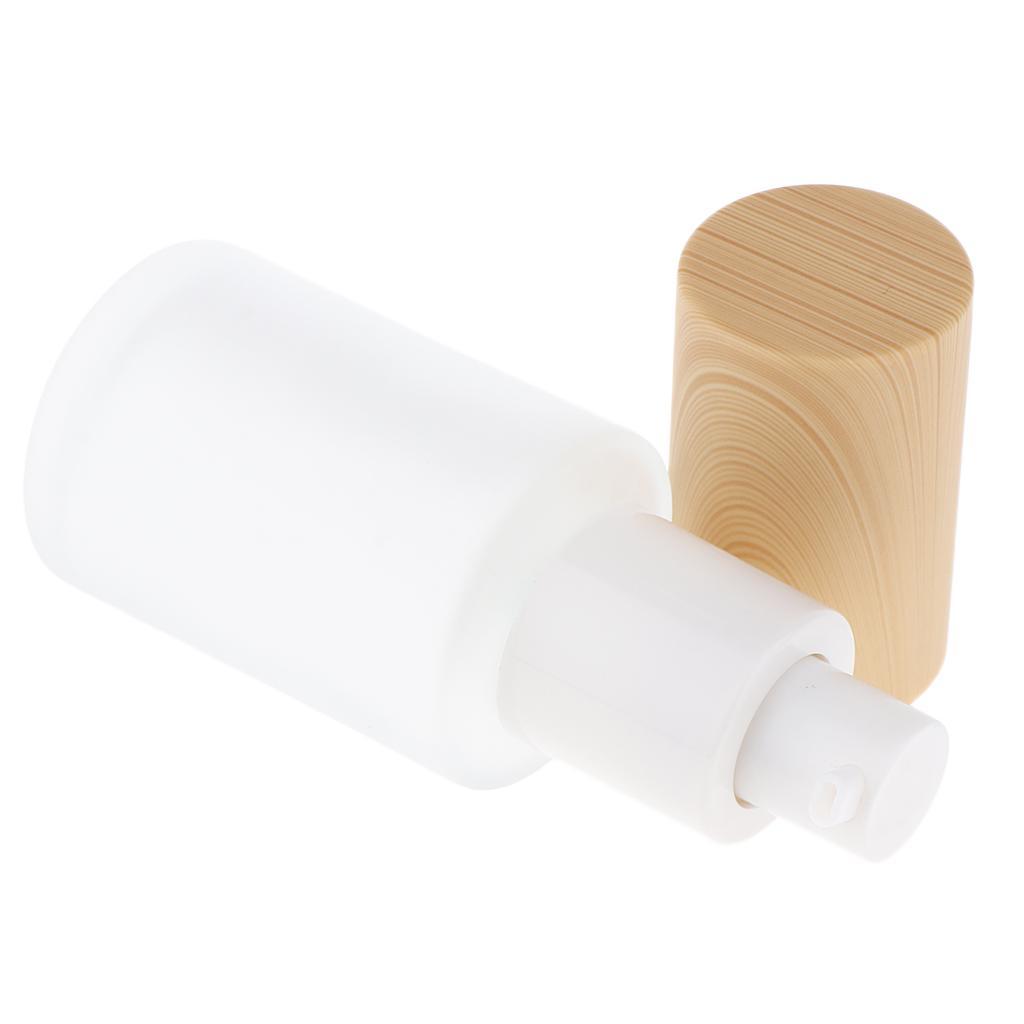 Travel Empty Glass Lotion Dispenser Bottle Pump Refillable Container 30ml