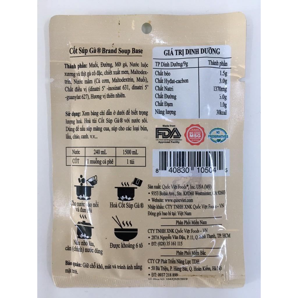 GIA VỊ NẤU Súp Gà Cốt Quốc Việt Foods 50g - Gia vị hoàn chỉnh nhập khẩu