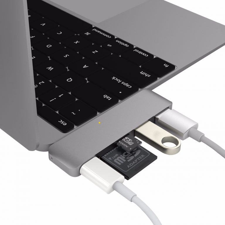 Cổng chuyển/ Hub USB Type-C 5in1 HyperDrive (Grey) - Hàng Chính Hãng
