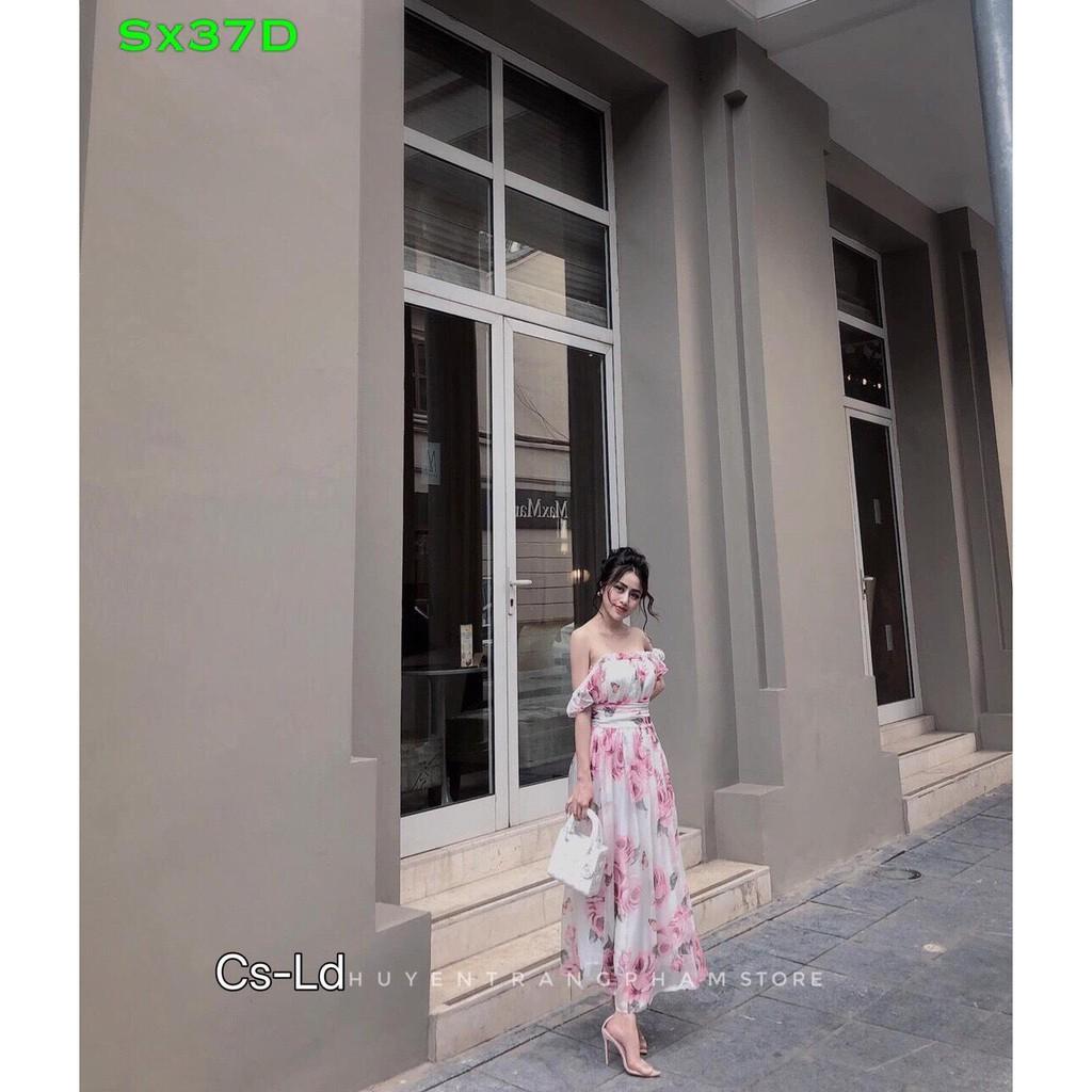 Maxi voan chiffon hoa cho nàng dịu dàng
