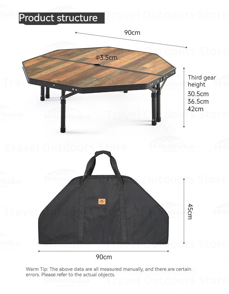 Bàn dã ngoại xếp gọn 8 cạnh MDF Naturehike CNH22JU040