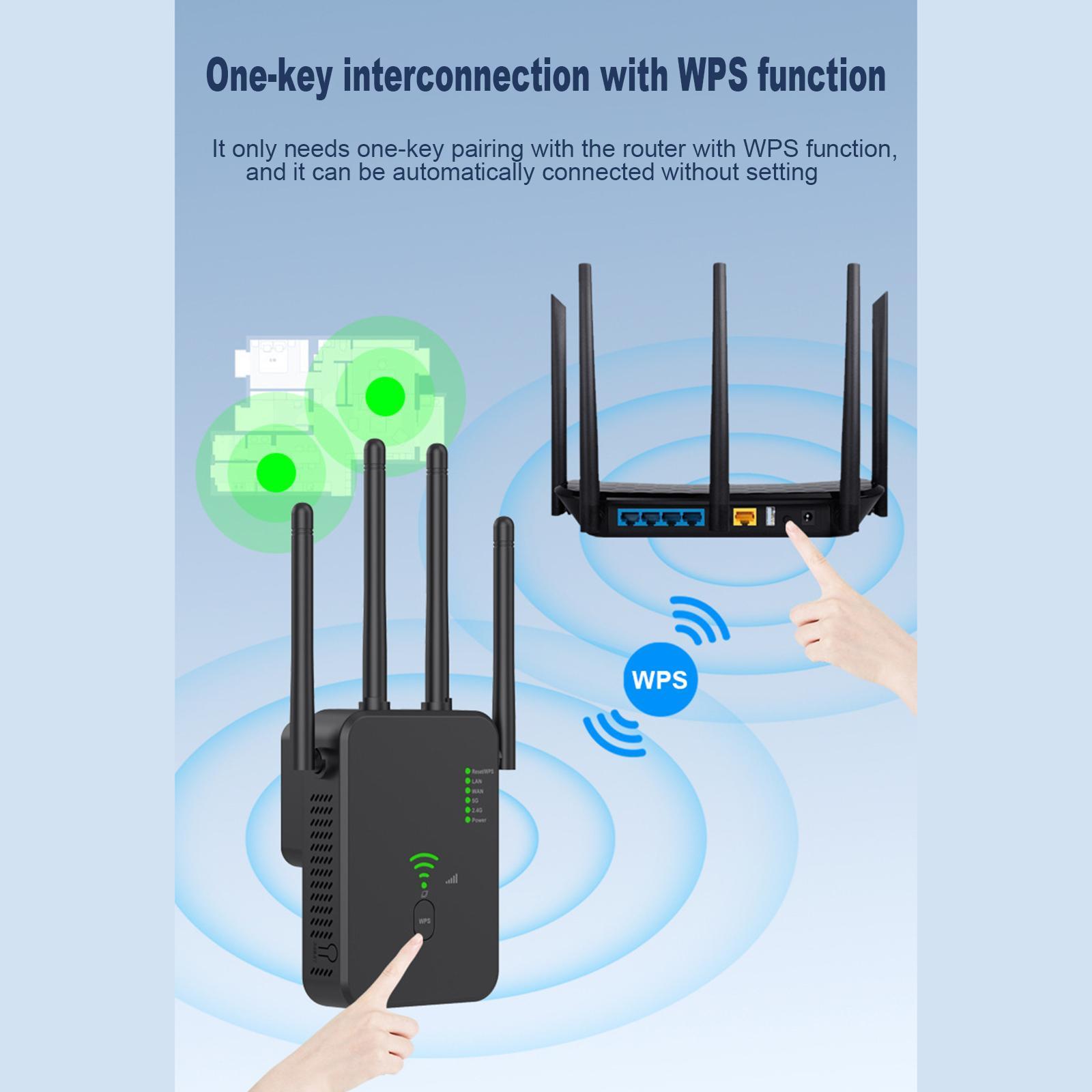 WiFi Amplifier WiFi  Wps Plug and Play Internet Extender EUR