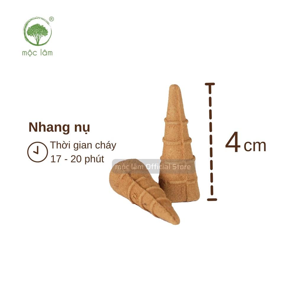 Nhang Nụ Đàn Hương cao cấp MỘC LÂM 100g 60 Viên Nụ Khói Ngược Xông Nhà Dùng Được Cho Thác Trầm Hương