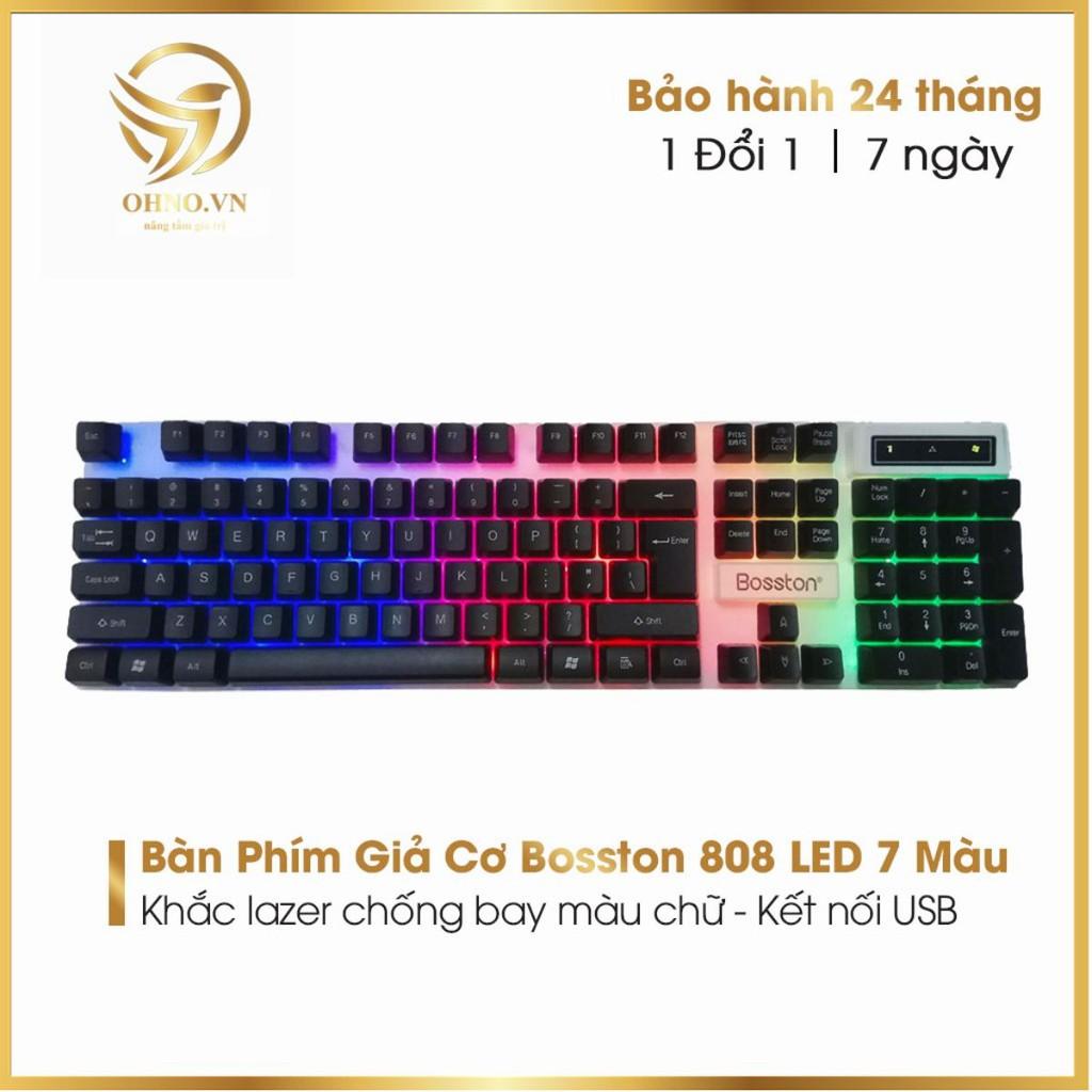 Bộ Bàn Phím Chơi Game Bosston 808 Keyboard Bàn Phím Gaming Cơ Máy Tính Led Có Dây RGB Gaming – OHNO Việt Nam