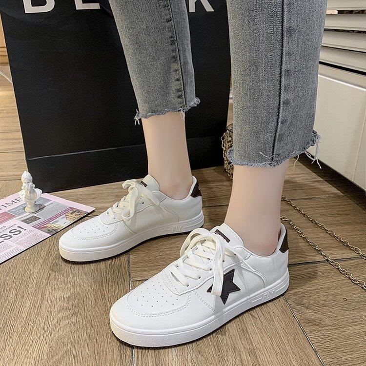 Giày Thể Thao Buộc Dây Đế Bằng Phong Cách Anh Quốc Cho Nữ