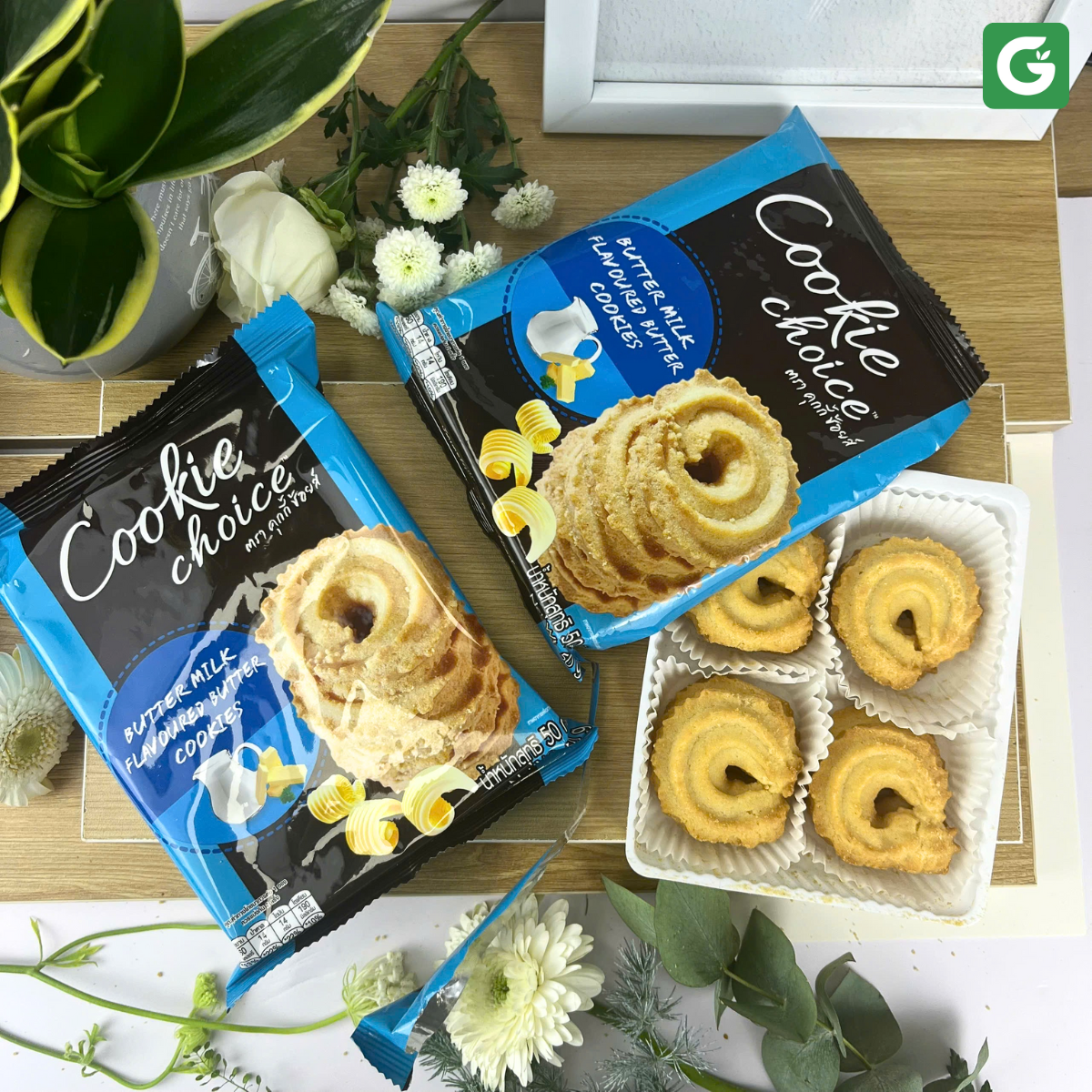 Bánh Quy Bơ Cookie Choice – Thơm Ngon, Giòn Rụm – Gói 50g [Hàng Thái Lan