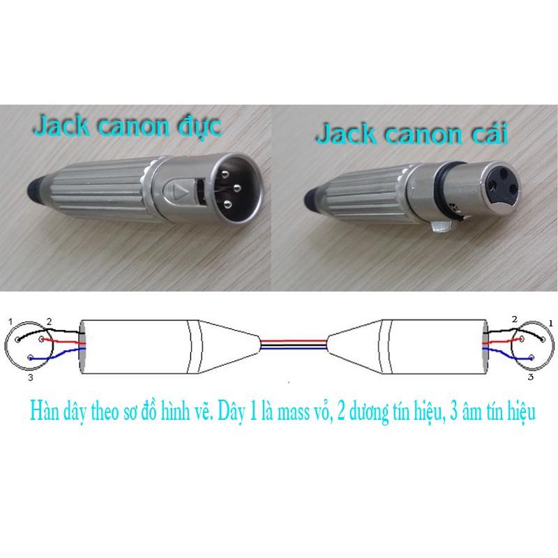 Dây tín hiệu 2 đầu XLR đực cái