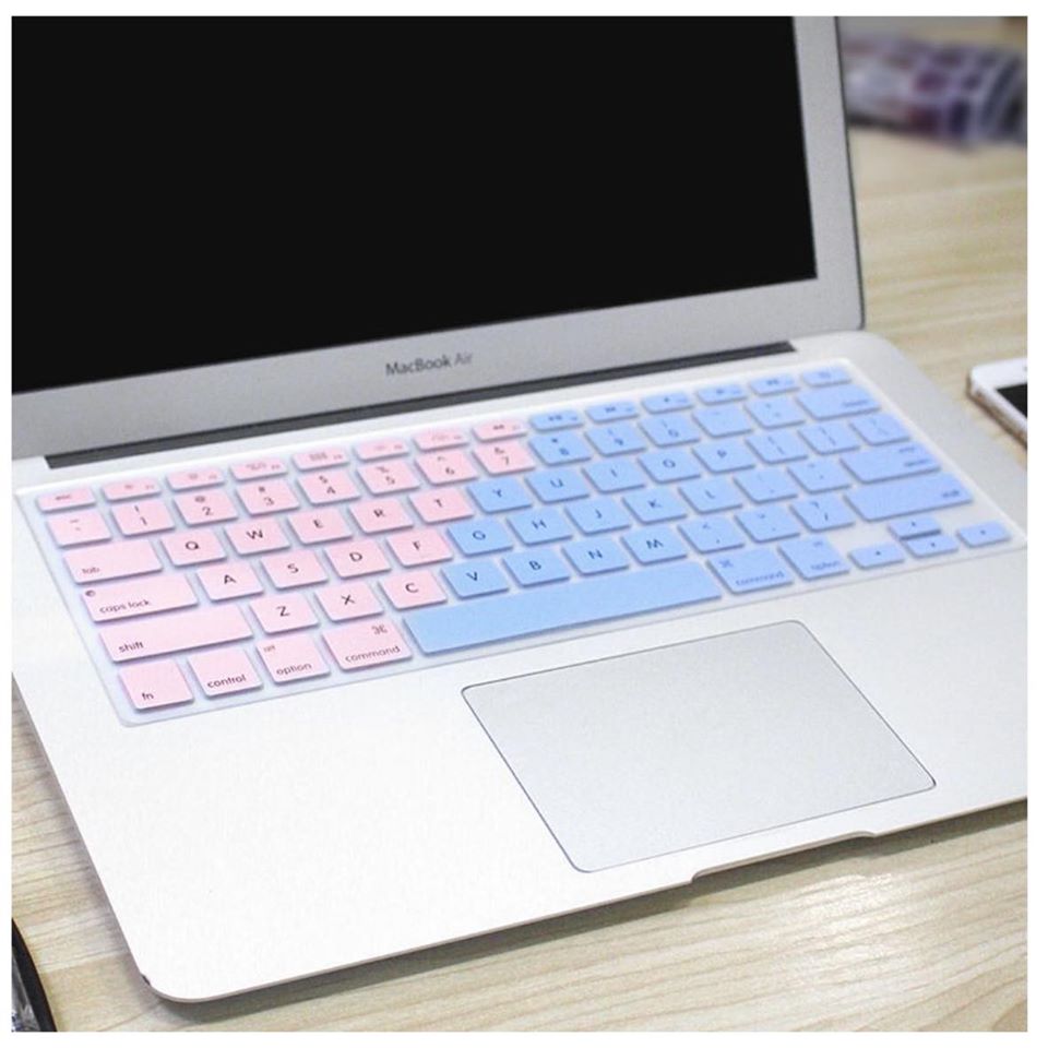 Miếng phủ bàn phím bằng silicon chống bụi, chống nước bảo vệ cho Macbook màu Ombre