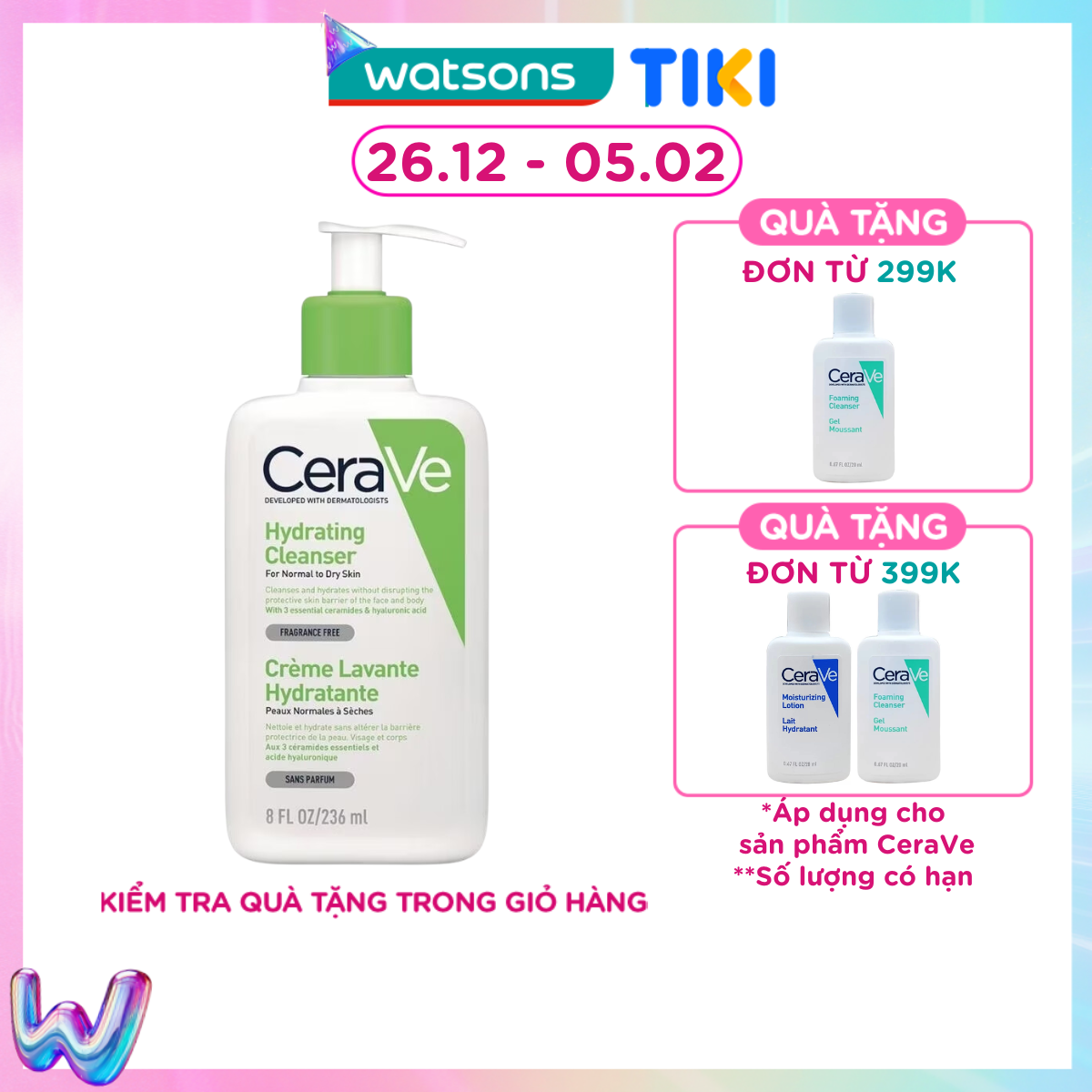 Sữa Rửa Mặt Giúp Làm Sạch Và Cấp Ẩm Dành Cho Da Thường Và Da Khô Cerave Hydrating Cleanser 236Ml