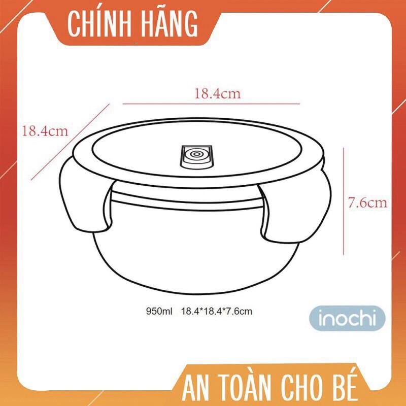 Hộp Thủy Tinh Kháng Khuẩn Tròn Nikko 400ml-620ml-950ml Chính Hãng Inochi