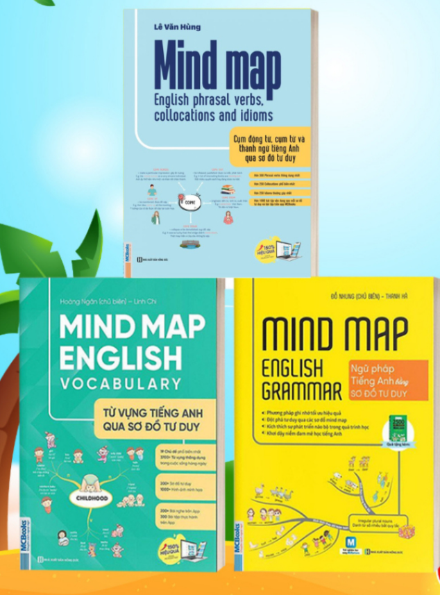 Bộ 3 Cuốn MindMap English Học Tiếng Anh Cho Người Mới Bắt Đầu MCBooks (Lẻ Tùy Chọn) - Bản Quyền