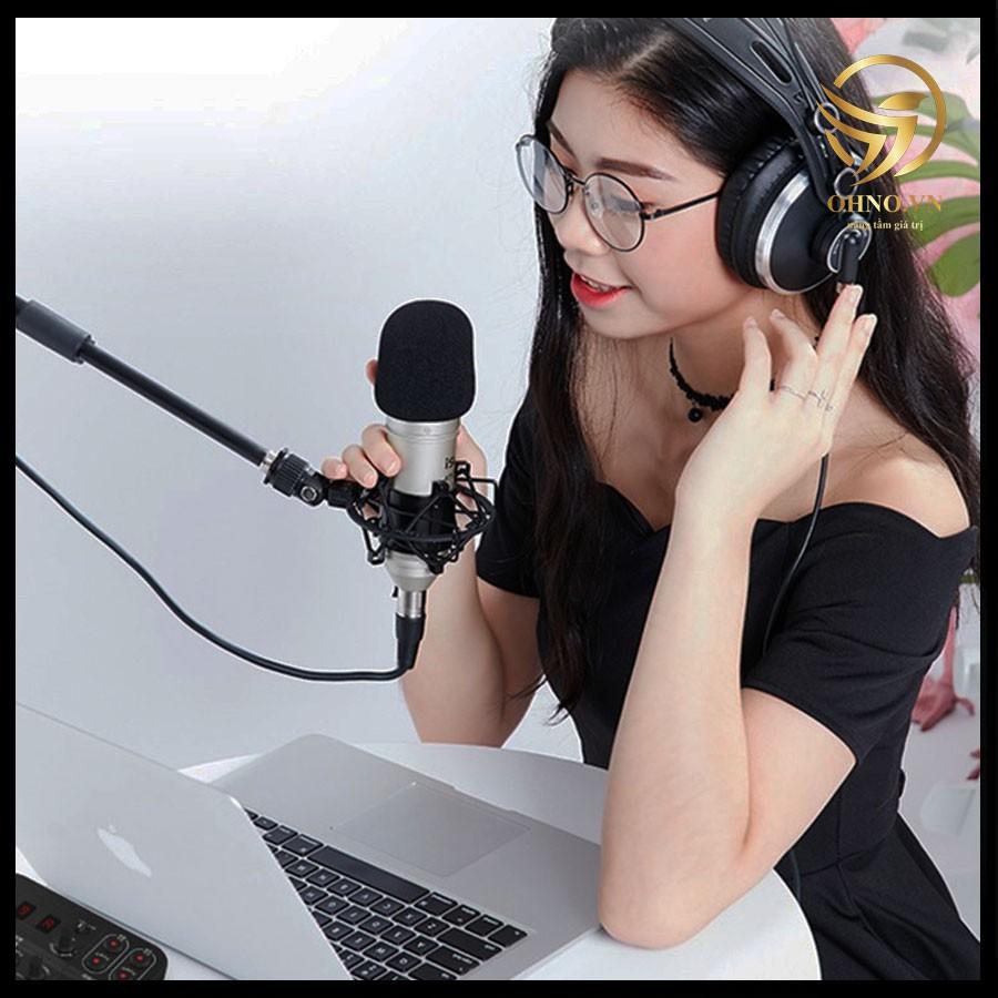 Hình ảnh Micro Thu Lọc Âm Chuyên Livestream Có Dây AT 100 Bộ Mic Hát Cao Cấp Karaoke Thu Âm Chuyên Nghiệp ISK - Hàng Chính Hãng