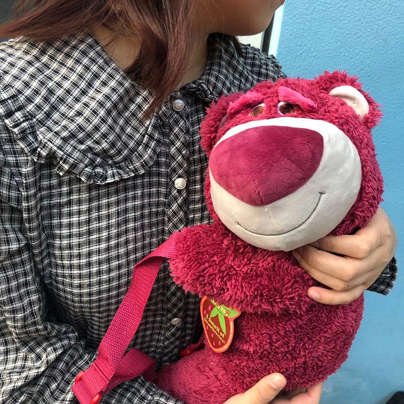 Nóng Câu Chuyện Đồ Chơi Dễ Thương Lotso Nhồi Bông Sang Trọng Ba Lô Đáng Anime Sữa Gấu Lotso Sang Trọng Túi Ngộ Nghĩnh Quà Tặng Cho Bé Gái