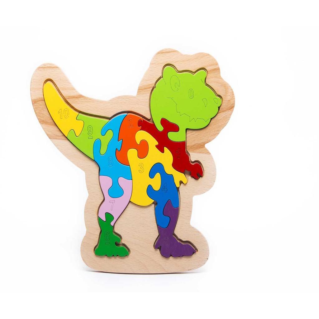 Đồ chơi gỗ tranh ghép Puzzle Khủng long bạo chúa T -rex