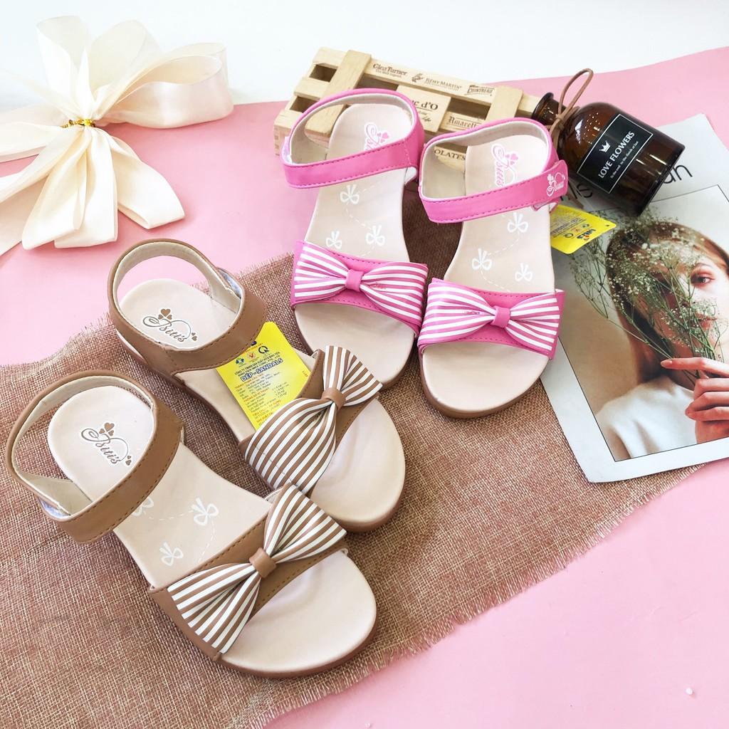 Sandal bé gái Nơ kẻ xọc ngang 21565