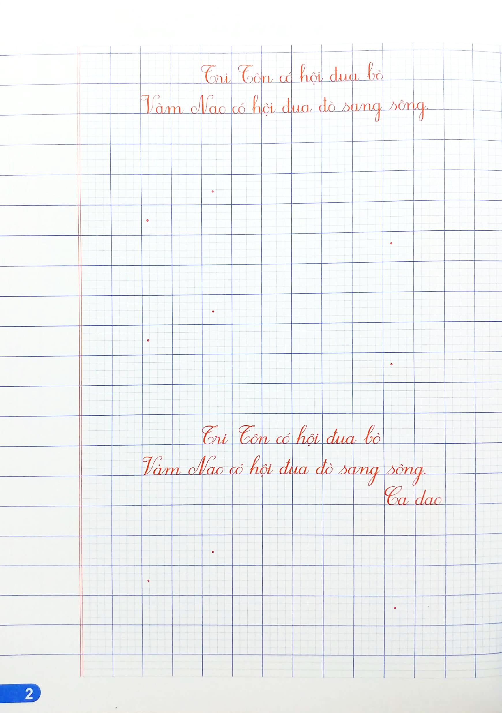 Vở Ô Li Viết Chữ Mẫu 3 - Quyển 2